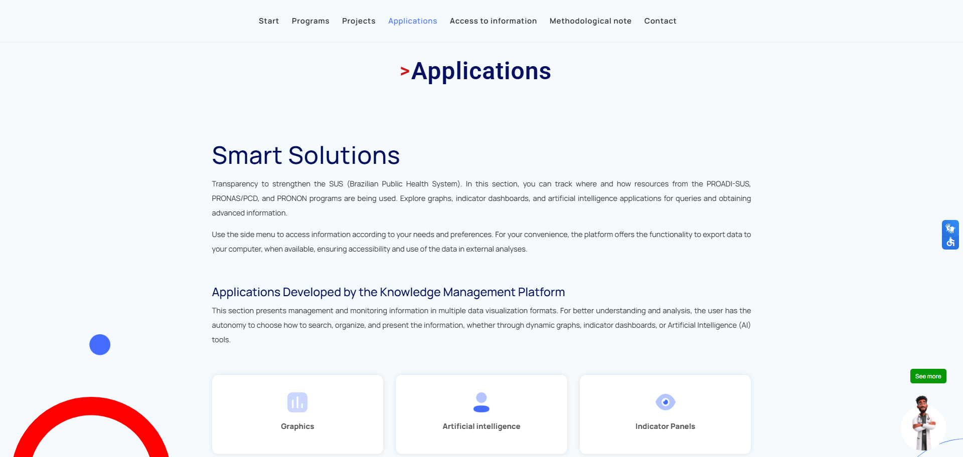 Applications hub: charts, AI and indicator panels