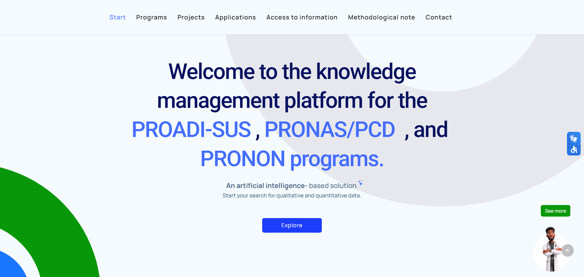 Platform entry with AI-based search positioning
