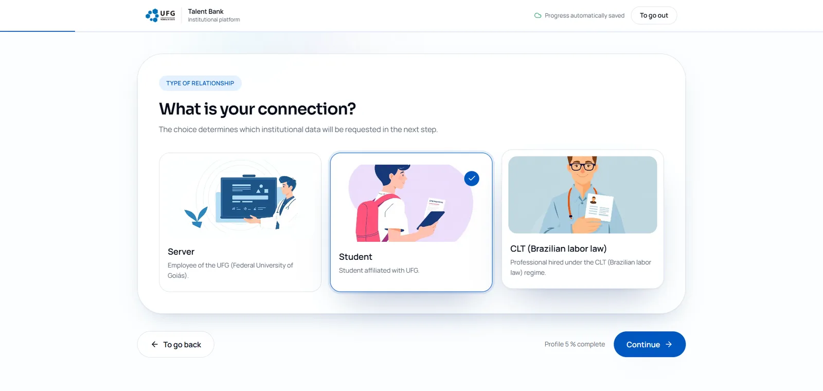 Progressive profile onboarding
