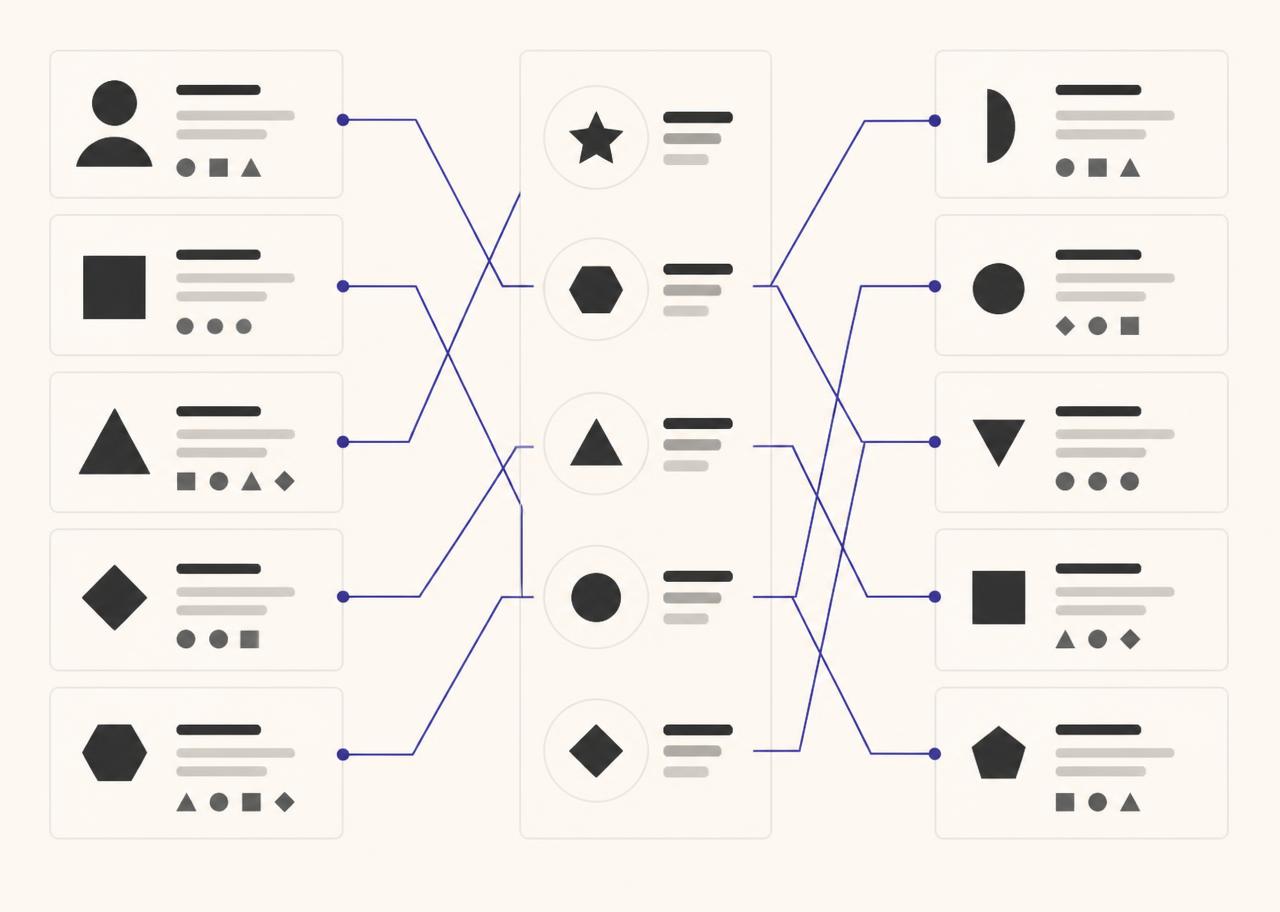 Interface concept visual for UFG Talent Matching